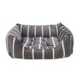 40 Winks Grey Velvet Stripes Square Cheap