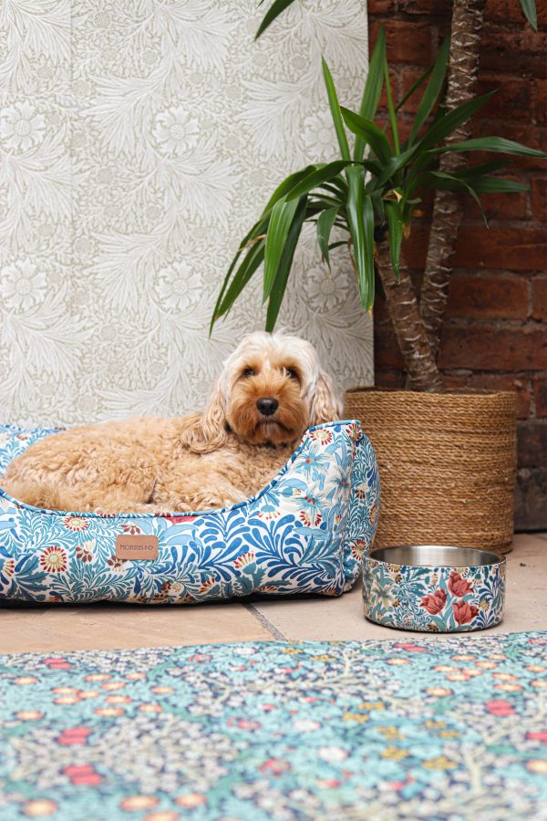 William Morris Square Dog Bed Bower Print Hot on Sale