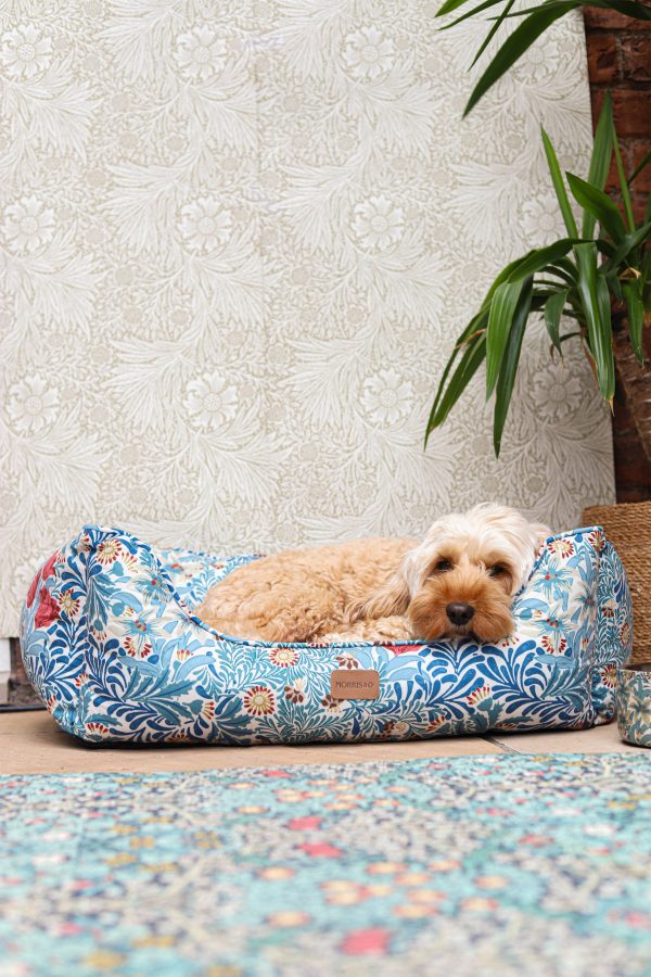 William Morris Square Dog Bed Bower Print Hot on Sale