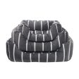 40 Winks Grey Velvet Stripes Square Cheap