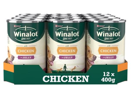 Winalot Adult Wet Dog Food Can with Chicken in Jelly 12x400g Online Sale