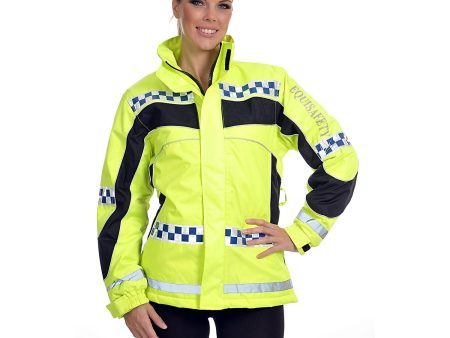 EQUISAFETY POLITE HI-VIS LIGHTWEIGHT WATERPROOF JACKET For Sale