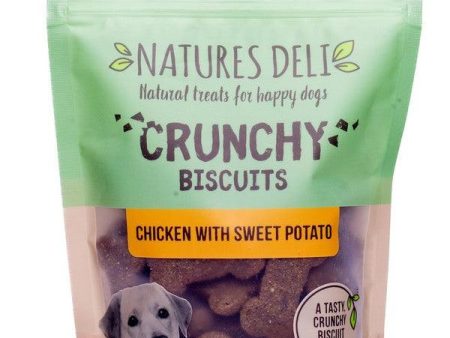 Natures Deli Crunchy Biscuit Chicken With Sweet Potato 225g Case of 10 For Sale