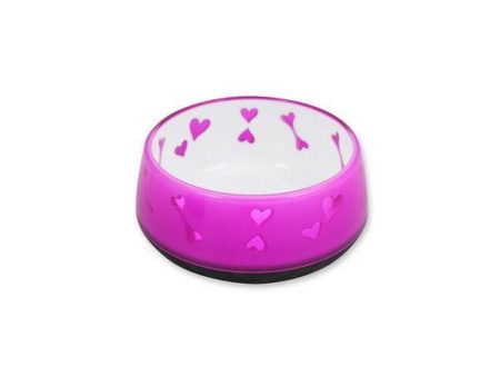 All For Paws Anti Slip Dog Bowl Pink Hearts Sale