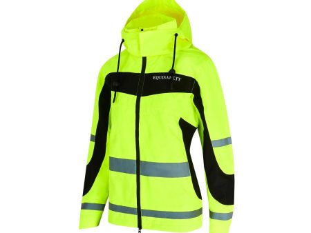 EQUISAFETY HI-VIS LIGHTWEIGHT WATERPROOF JACKET YELLOW Sale