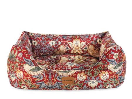 William Morris Square Dog Bed Strawberry Thief Print For Sale